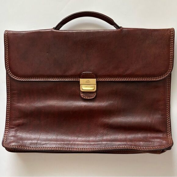 THE BRIDGE Men’s Vintage Leather Briefcase Document Bag